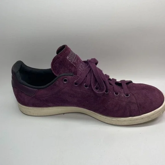 Adidas Stan Smith Maroon Off White Sneaker Men 10 - Picture 6 of 9
